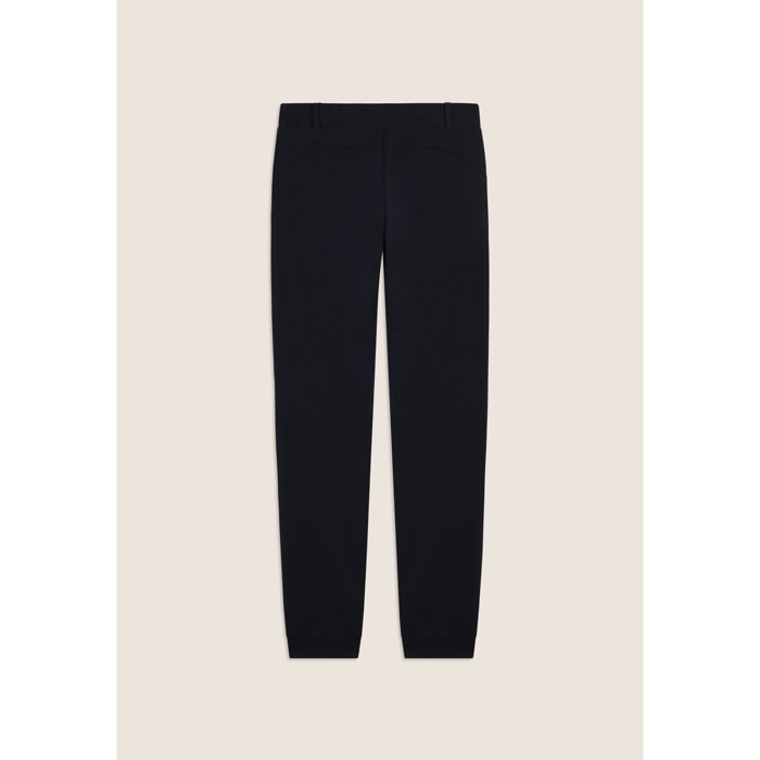 Pantaloni Sportivi in Jersey Pesante con Coulisse e Polsini