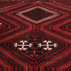 Tapis d'orient au motif oriental, noué main en laine, AJUNE