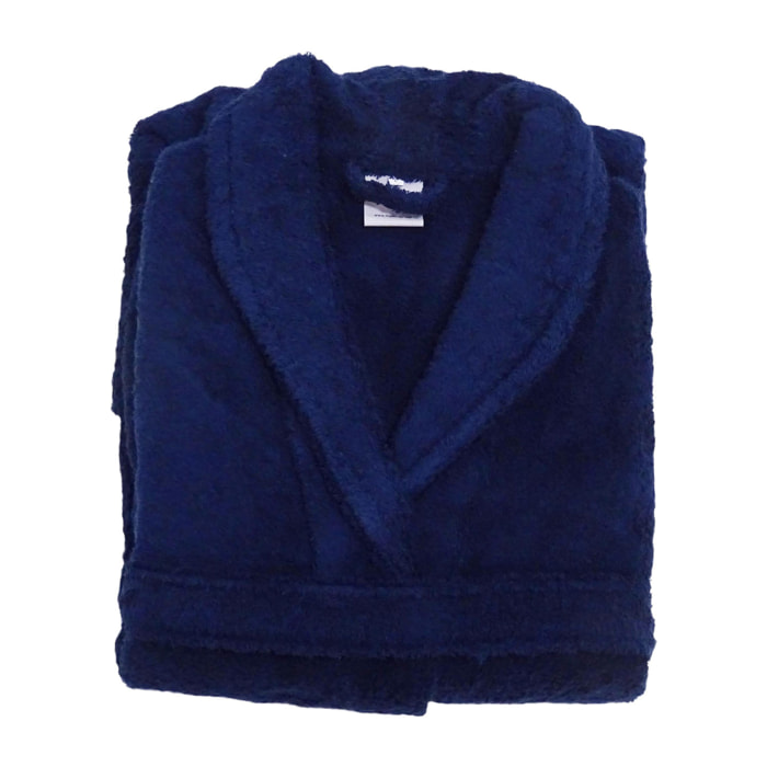 Peignoir de bain uni et coloré - Bleu Foncé