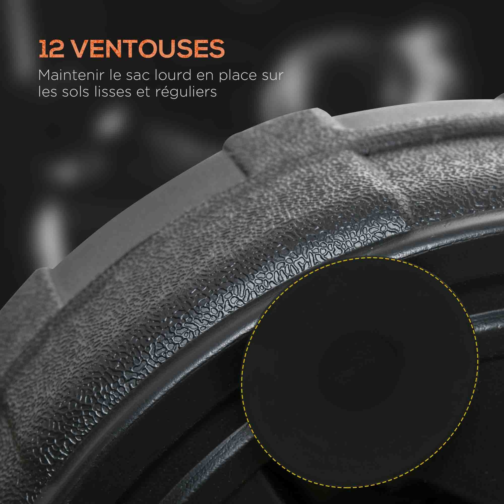 Punching ball sur pied hauteur réglable H.147 -165cm - ressort central, socle ventouses - bleu blanc rouge