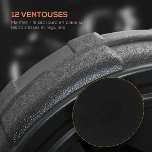 Punching ball sur pied hauteur réglable H.147 -165cm - ressort central, socle ventouses - bleu blanc rouge