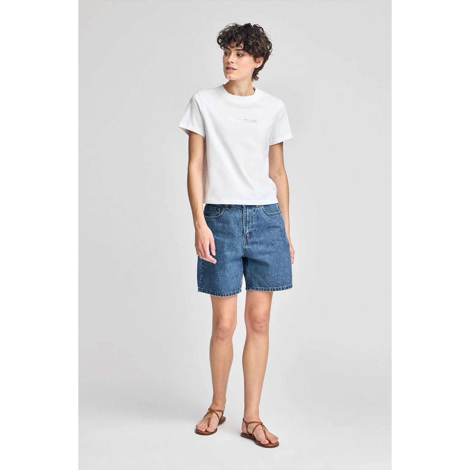 Camiseta Diamond blanca con print foil Polo Club