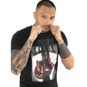 Camiseta de hombre de manga corta con estampado de guantes "Celebated"