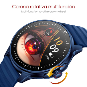 DAM Smartwatch ZW45 con notificaciones de Apps, llamadas Bluetooth. Monitor de tensión y oxígeno en sangre. Corona multifunción. 4,9x1,1x4,7 Cm. Color: Rosa