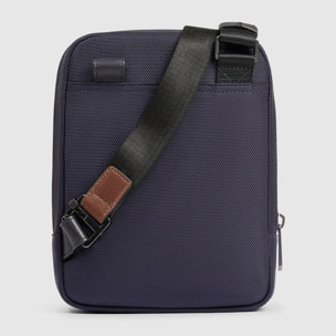 Piquadro Borsello porta iPad®mini in tessuto riciclato e pelle con tasca per AirPods®