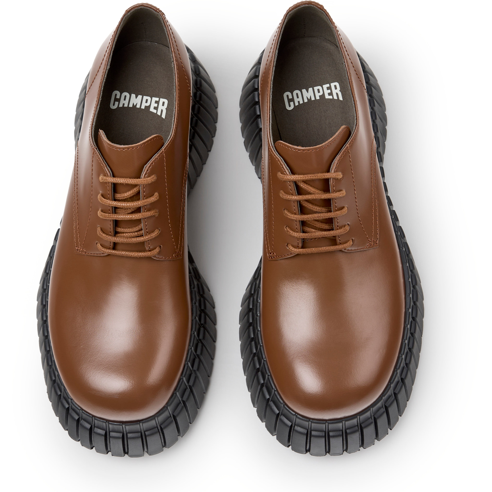 Zapatos de cordones - CAMPER Pix BCN - Marron - Piel lisa
