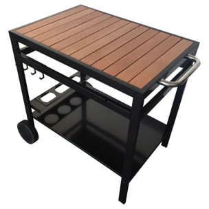 Desserte AVEIRO noire pour plancha