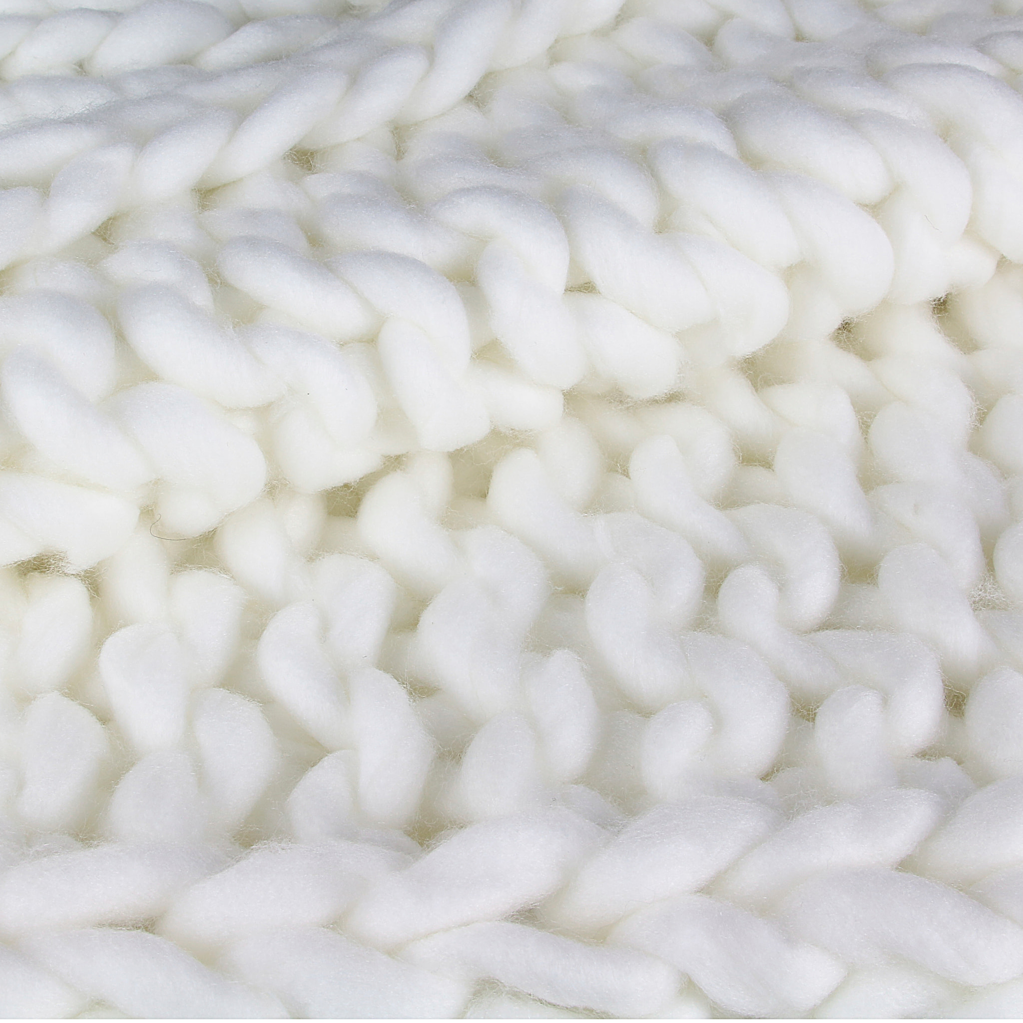 Plaid - HOME DECO FACTORY - Grosse Maille - Chunky - Beige