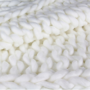 Plaid - HOME DECO FACTORY - Grosse Maille - Chunky - Beige