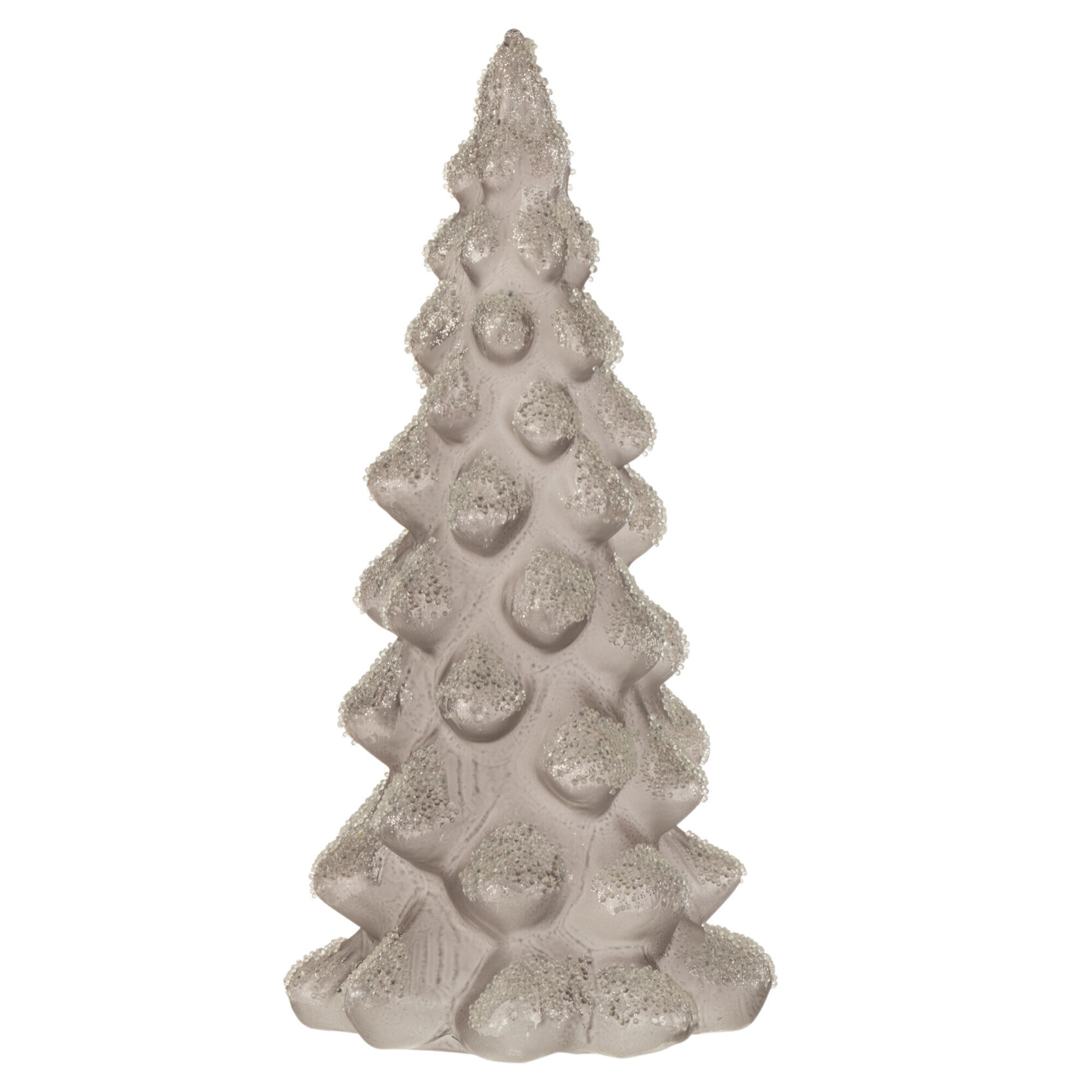 J-Line décoration sapin de Noël Givré - verre - gris - small