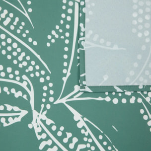 Nappe Tropical 240x140cm vert olive imprimé feuilles