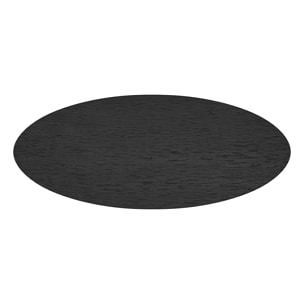 Table ovale 10 personnes en bois de teck recyclé noir 240 cm - Sparo
