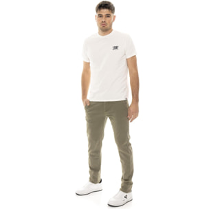 Pantalón chino de hombre Leone Easy de sarga con trabillas