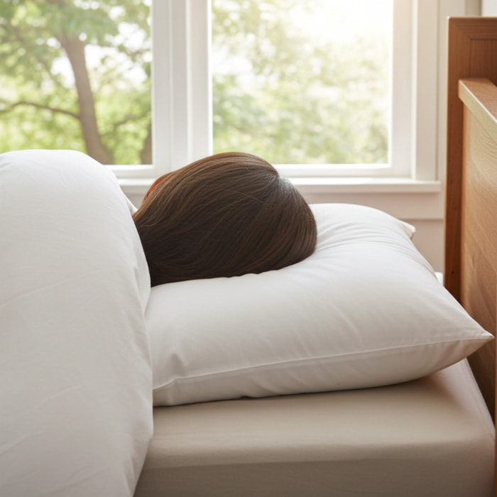 EFFE Guanciale Morbidone Solo Fibra 2 PEZZI 45x75x15 cm_Extra Soffice, Anallergico_Made in Italy