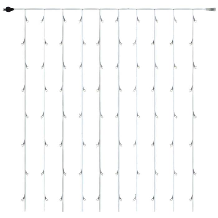 luz de cortina con 480 luces led blancas cálidas con controlador 225x300cm