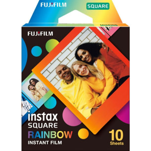 Papier photo instantané FUJIFILM Film Instax Square Rainbow WW1 (x10)