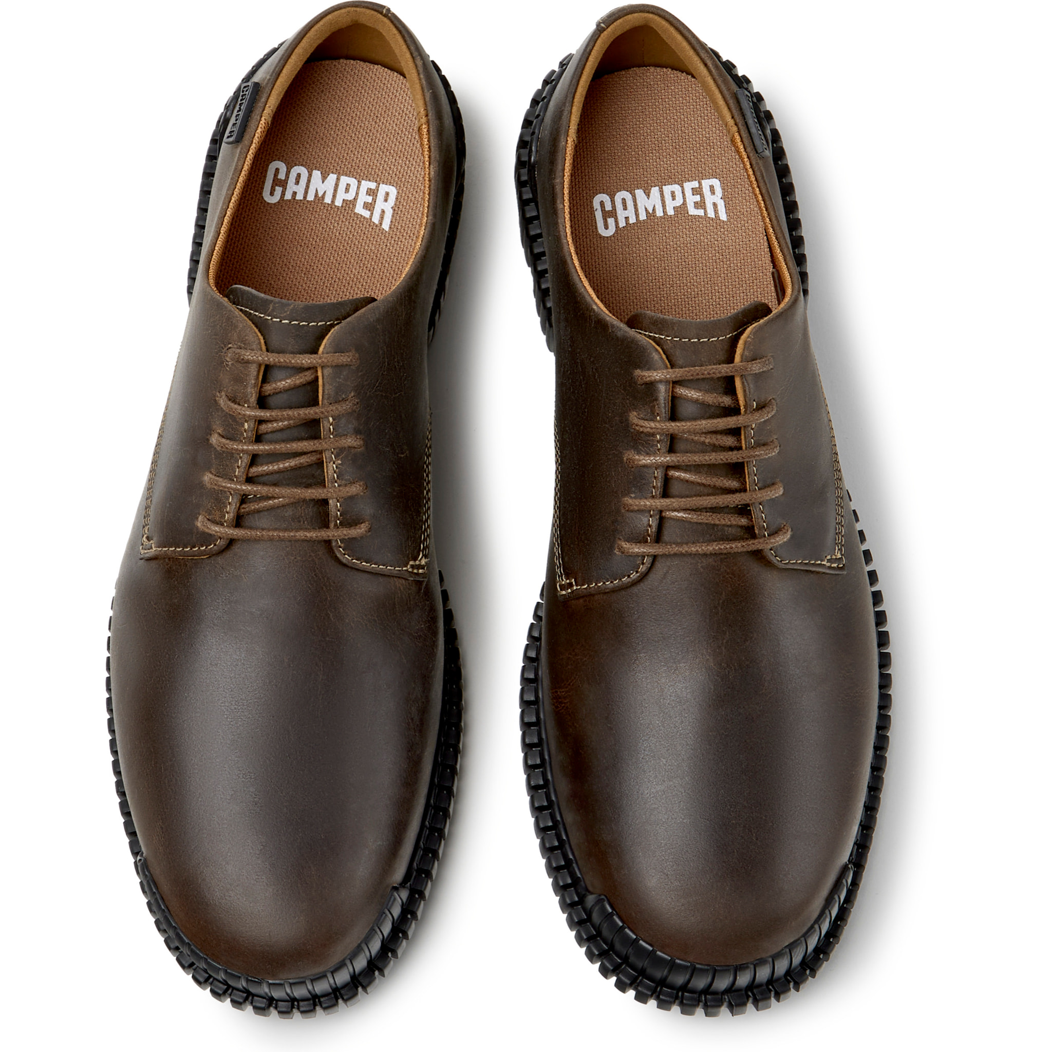Zapatos de cordones - CAMPER Pix - Beige - Piel nobuk