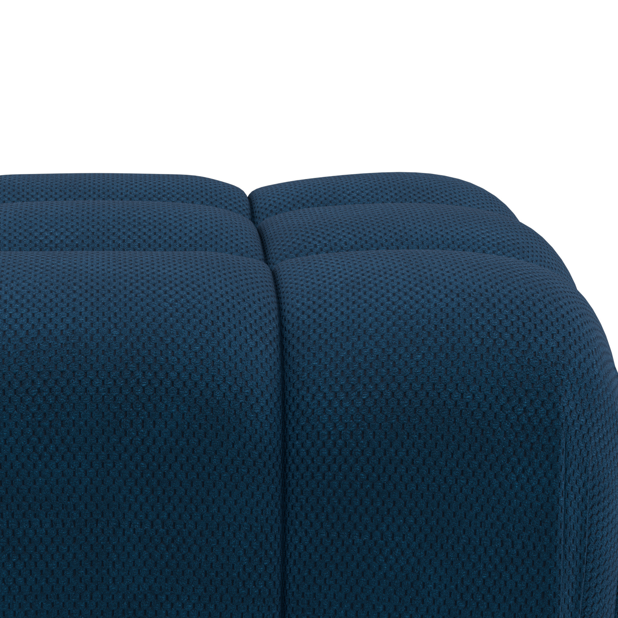 Ruby - pouf en velours texturé - Bleu