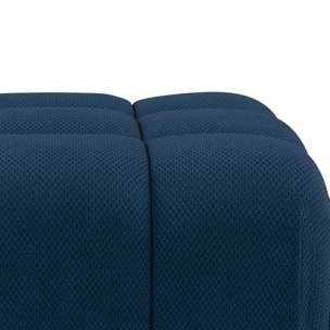 Ruby - pouf en velours texturé - Bleu