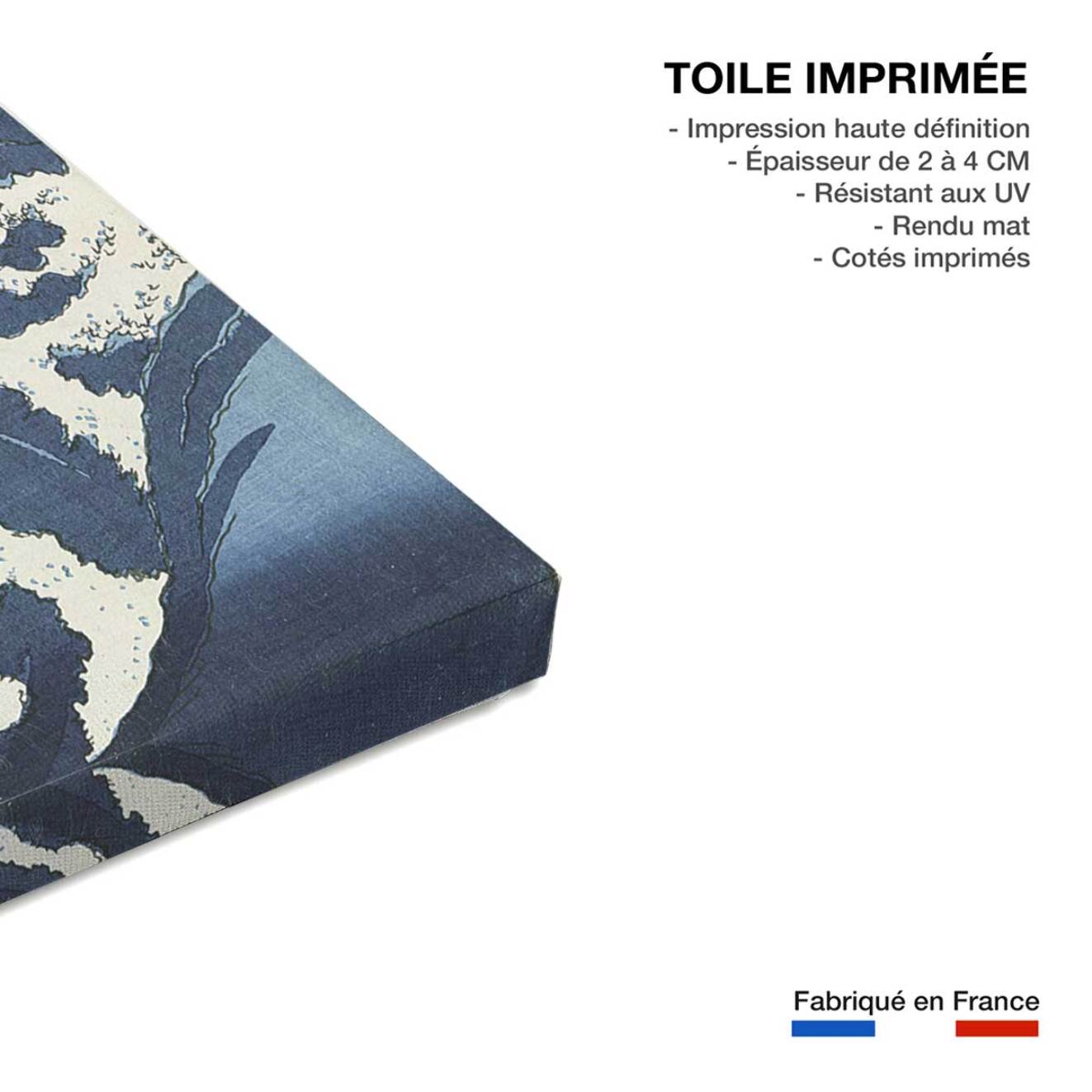 Tableau province d' awa par hokusai Toile imprimée