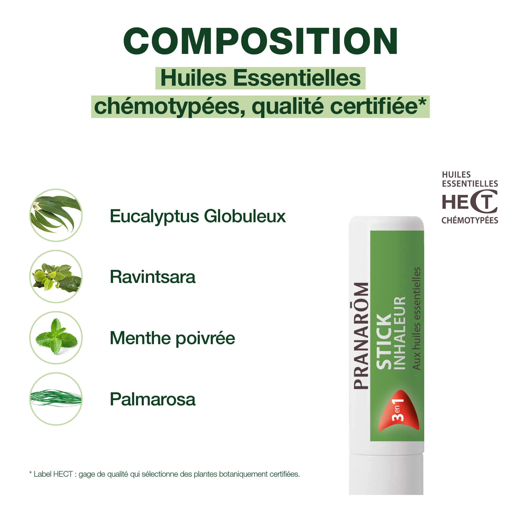 Pranarom - Stick inhaleur 3 en 1 - 1 ml