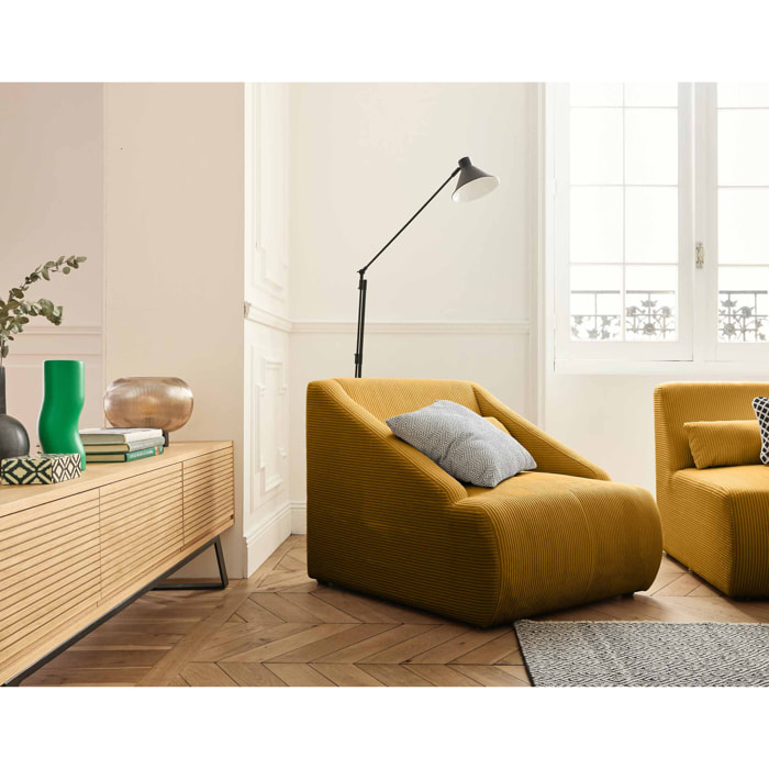 Onyx - fauteuil - en velours côtelé - Jaune