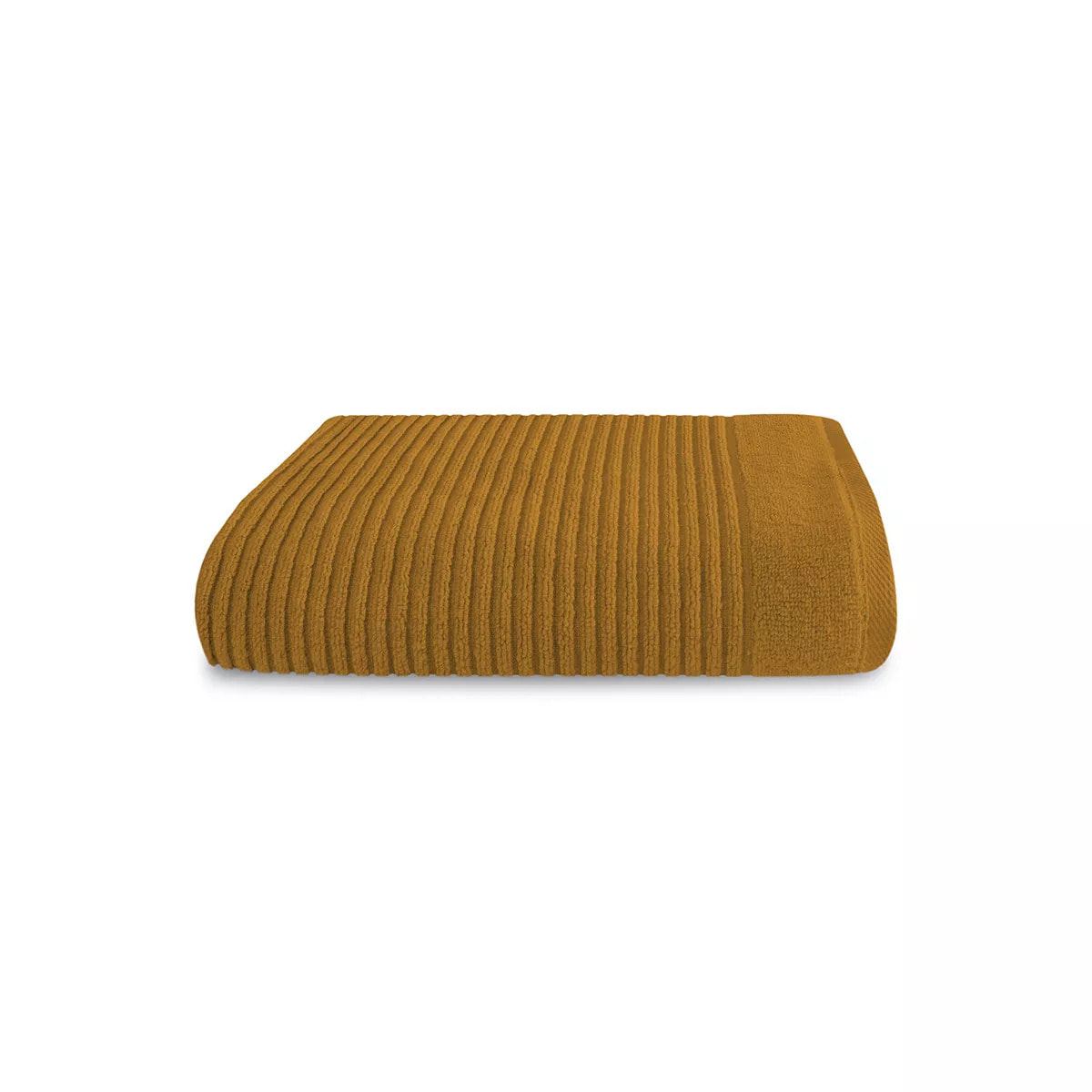 Serviette eponge pur coton 575 g/m² uni jaune Vitae ocre