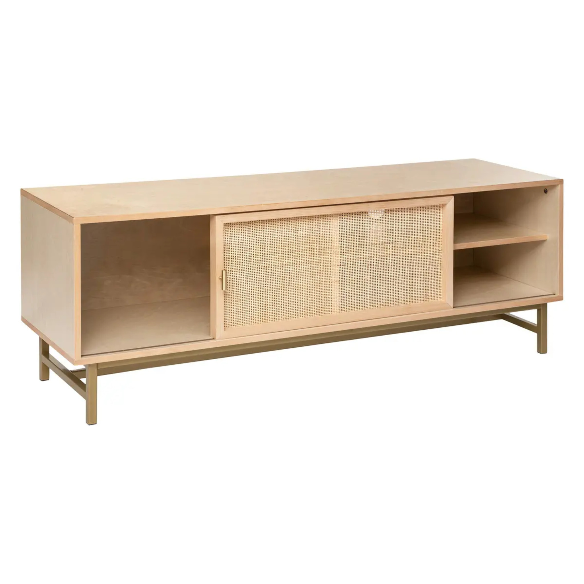 Meuble TV "Rayo" bouleau et acajou 50x140cm