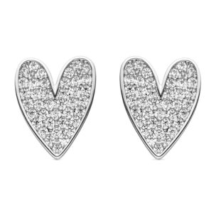 Pendientes Lux by Lux acabados en baño de rodio