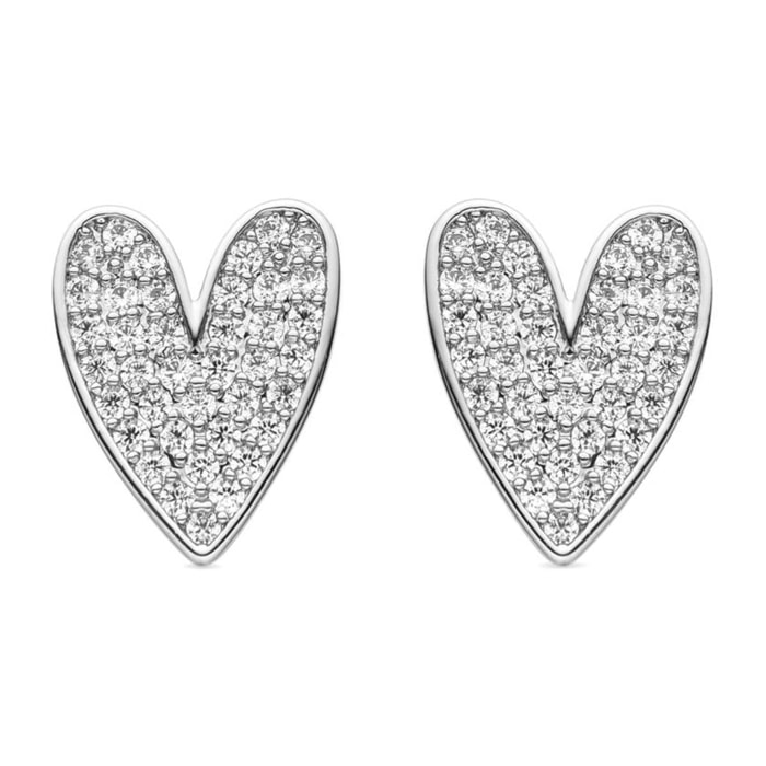 Pendientes Lux by Lux acabados en baño de rodio