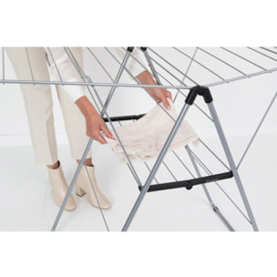 Etendoir à linge BRABANTIA Hang on 20m Metallic Grey