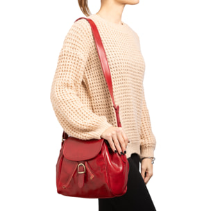 Borsa a secchiello  da donna In Vera pelle Made in Italy 24x24x14 cm