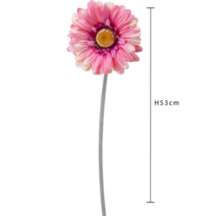 Fiore Di Gerbera. Altezza 53 Cm - Pezzi 24 - 12X53X12cm - Colore: Rosso - Bianchi Dino - Fiori Artificiali