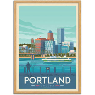 Affiche - Portland - Olahoop Travel Posters
