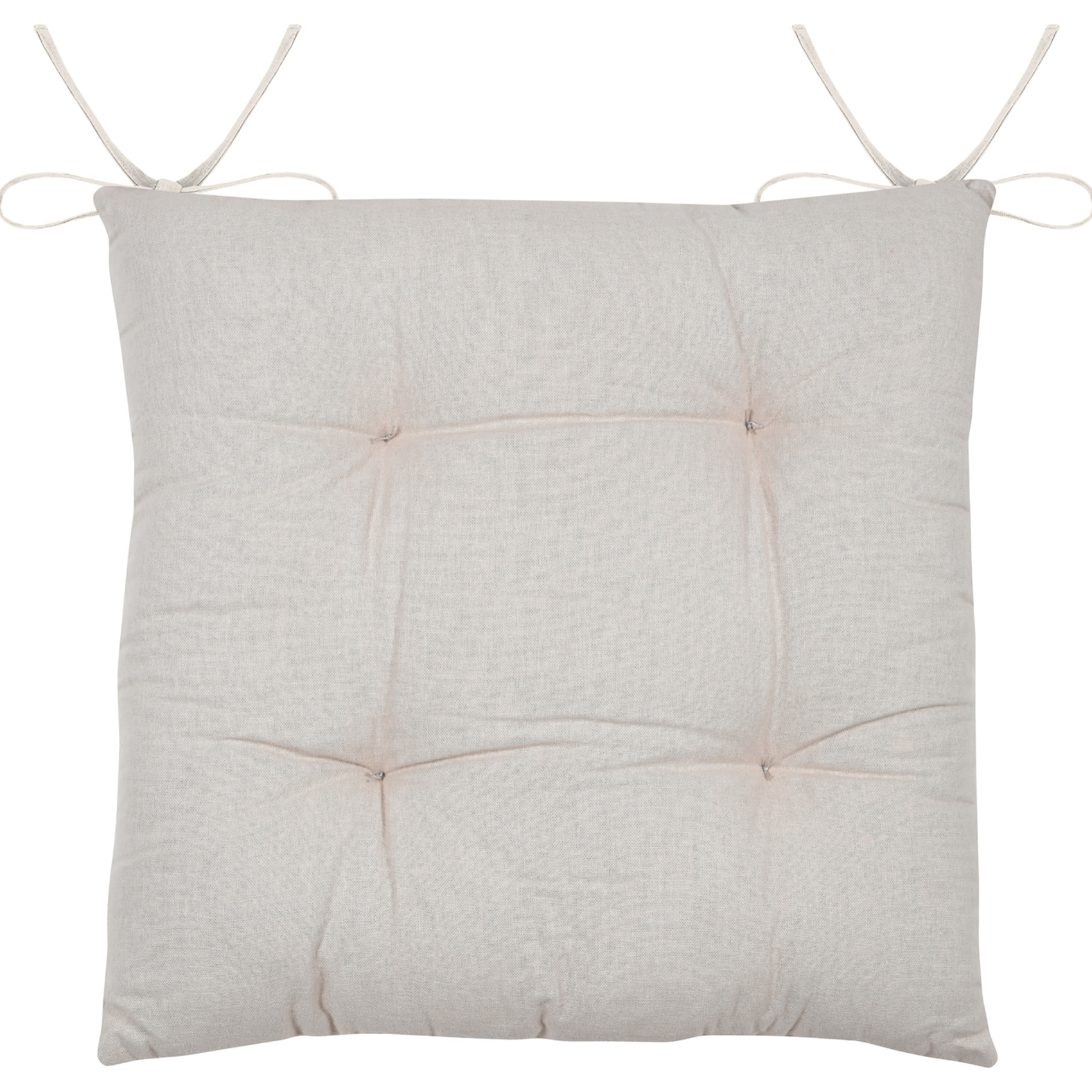 Galette de chaise brodée motif palmier - Gris