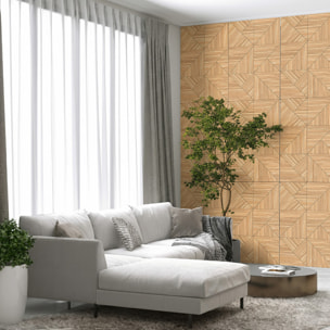 Rouleau revêtement adhésif vinyle au mètre - Sticker mural panneau de bois - TESSELLA