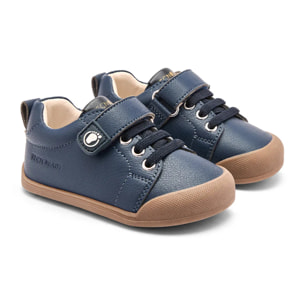 Sneakers casual per bambini, design rispettoso, punta larga,  navy