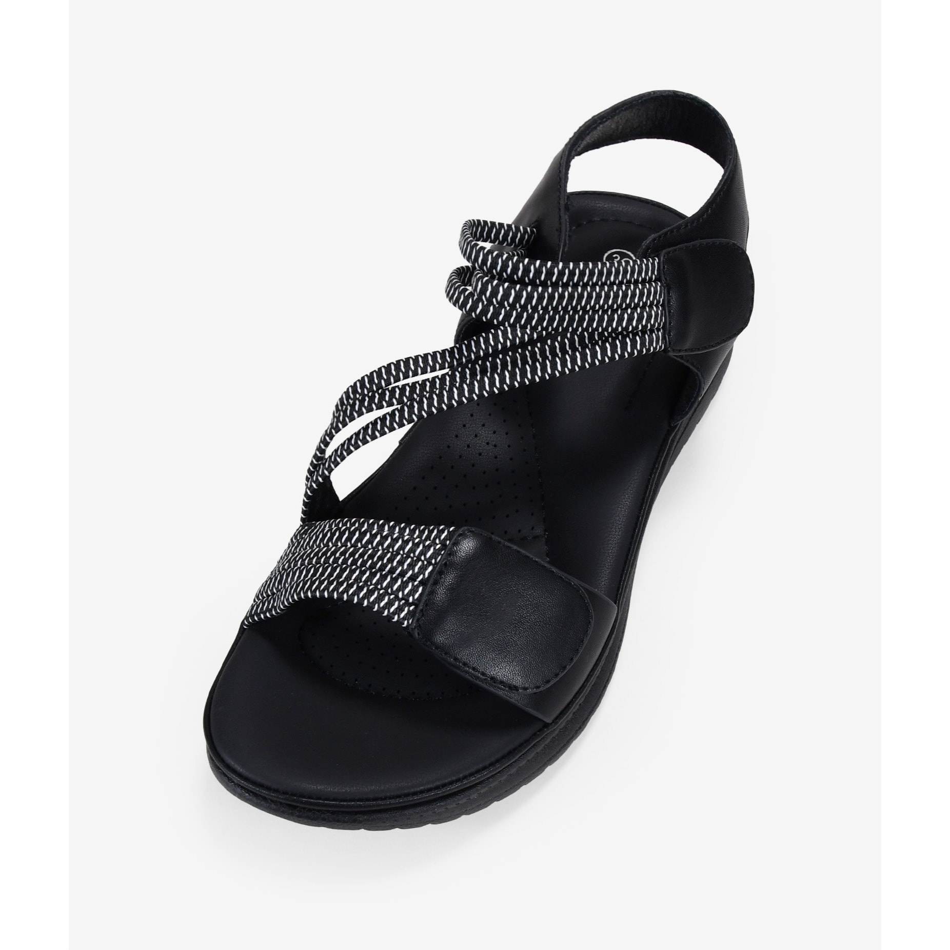 Sandalias deportivas negras con cierre fácil