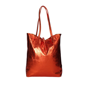 Borsa Shopper  da donna In Vera pelle Made in Italy 40x36x11 cm