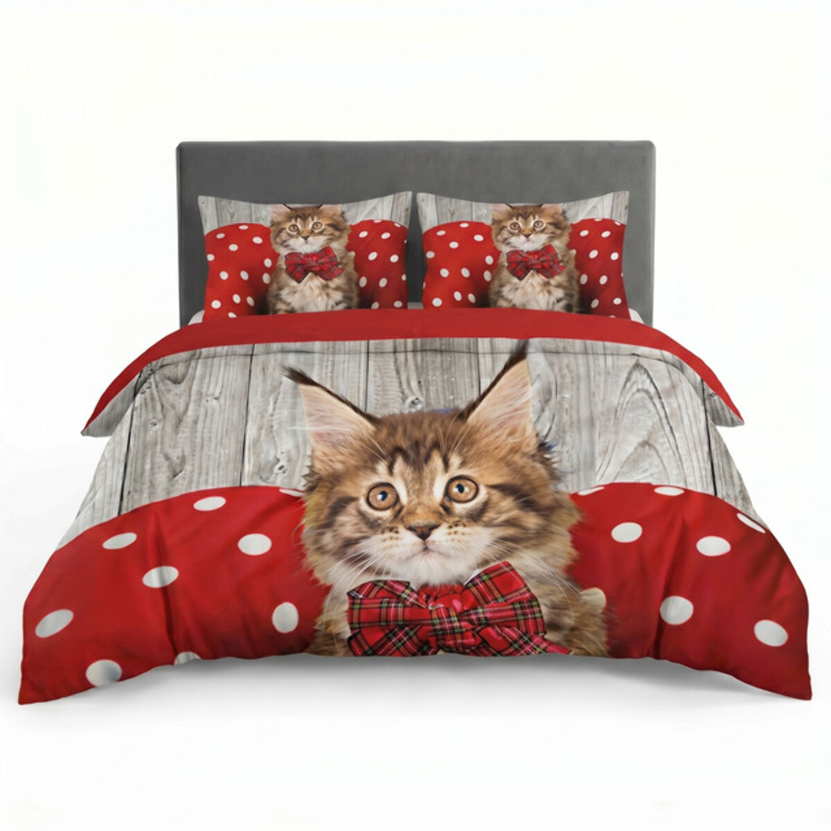Parure Copripiumino in 100% Cotone con Federe Coordinate, Morbida e Traspirante, Certificata OEKO-TEX, Fantasie Moderne per Camera da Letto