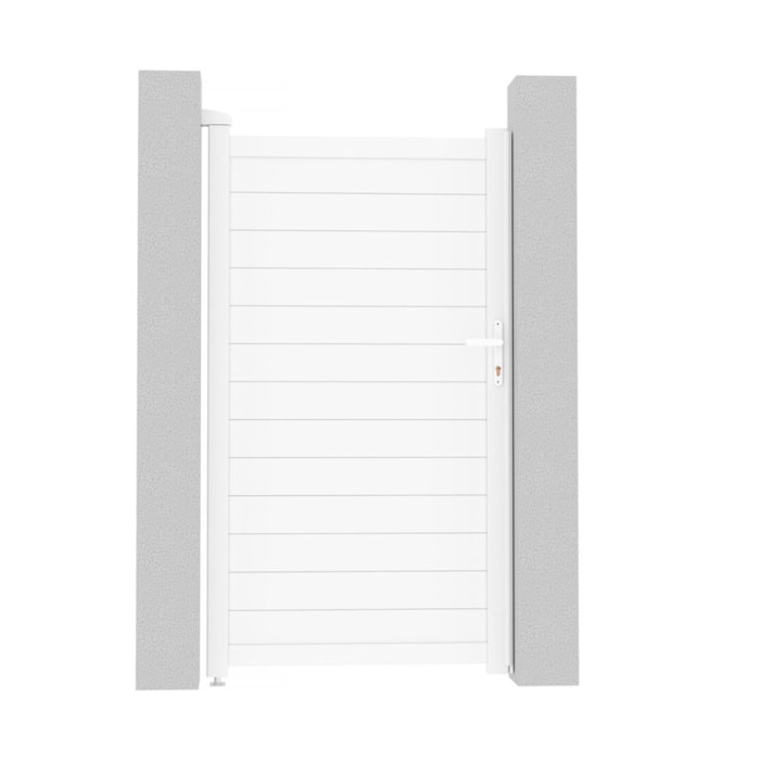 Portillon aluminium "Eric" - 101.2 x 180.9 cm - Blanc