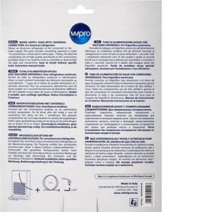 Tuyau d'alimentation d'eau WPRO Refrigérateur Américain UKT002