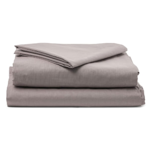 Completo lenzuola in cotone - Tortora