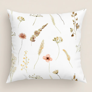 Funda de Cojín Estampado - Con Cremallera - Sin relleno - 100% Microfibra - Flower Net