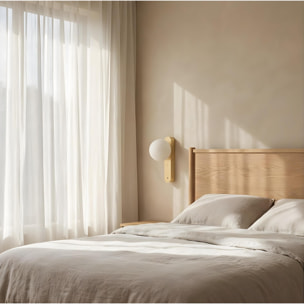 Ledsc4 LedsC4 - Aplique de Pared con USB, Iluminación LED Interior, Oro Mate, Eficiencia Energética, Diseño Moderno, Versátil para Proyectos Residenciales y Comerciales