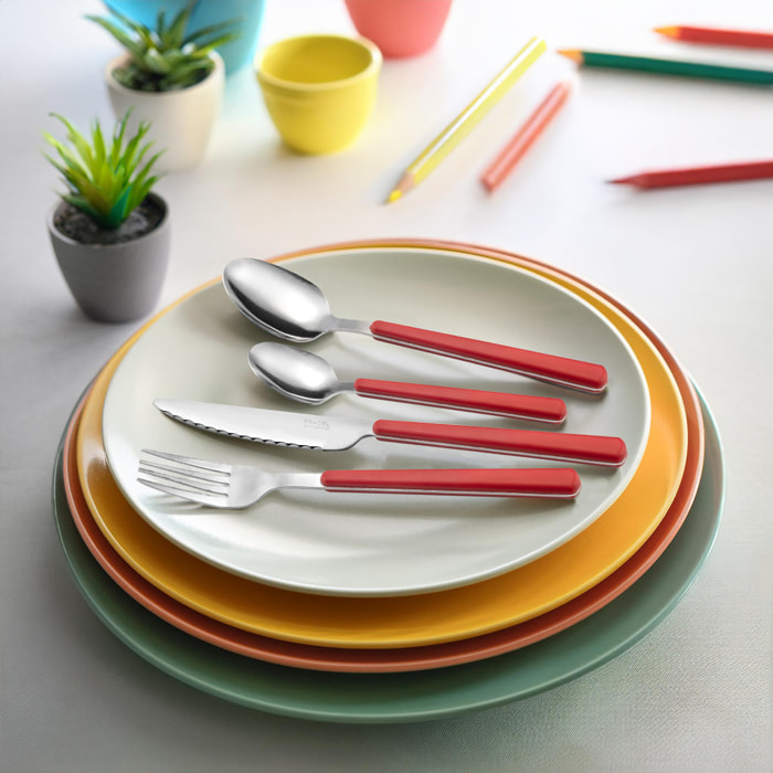 Tonus Rouge - Ménagère 48 pièces