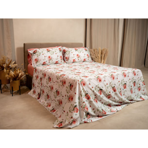 COTONE EGIZIANO Completo Letto Rosaire in Raso