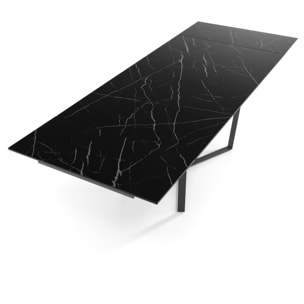 ORESTELUCHETTA Tavolo allungabile CASEY 160 BLACK MARBLE