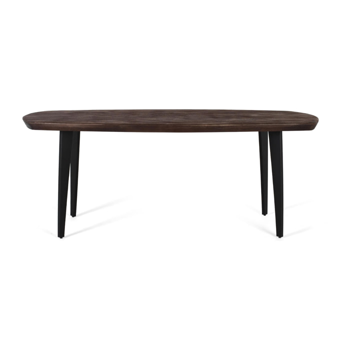Mesas de Comedor de Madera de Mango 200 Cm Estilo Rústico Moderno