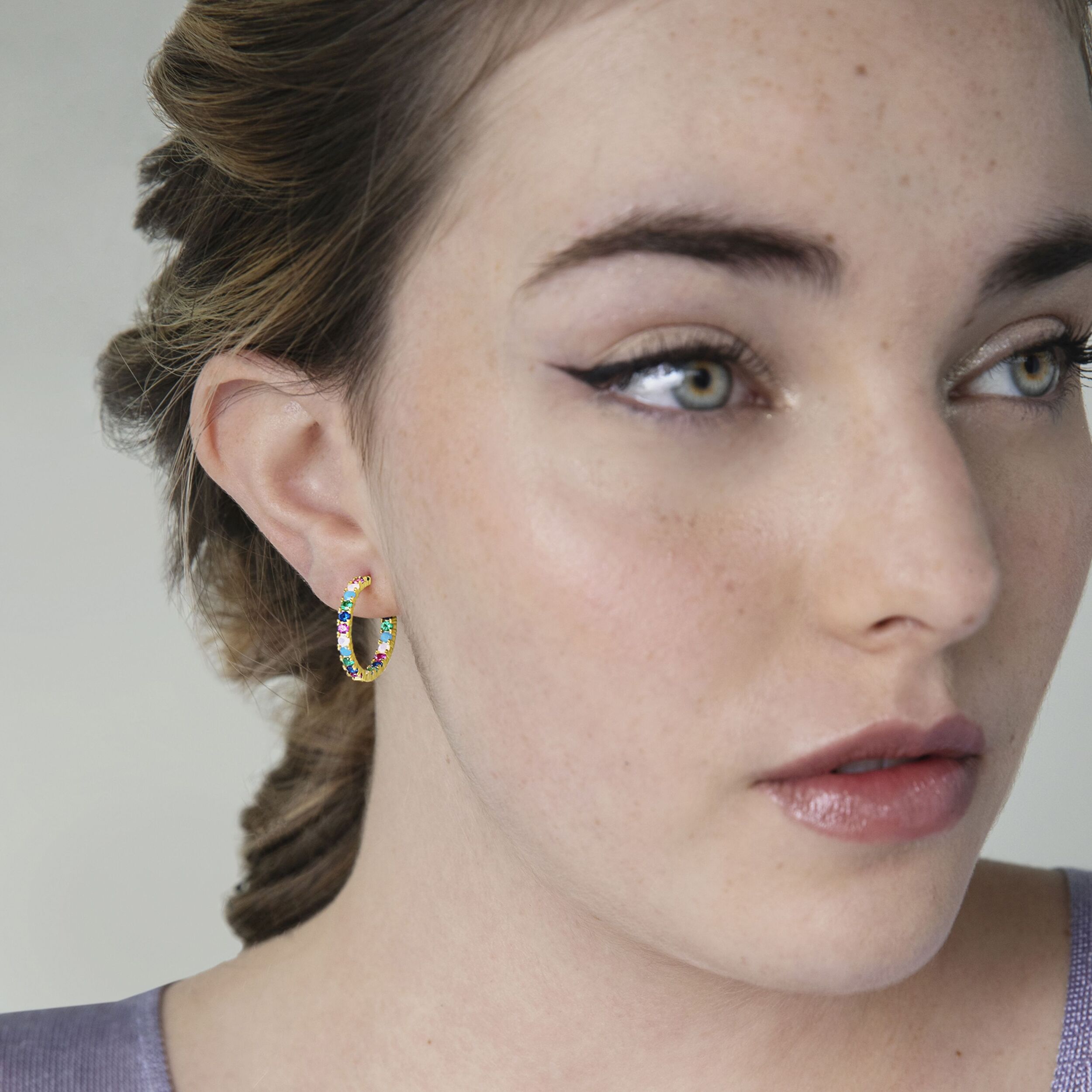 Pendientes Azarlo acabado oro amarillo 18k